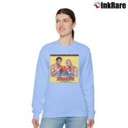 Women’s fight of the century hagler vs hearns boxing legends Relaxed Sweatshirt in light blue | Soft, Laid-Back Vibe