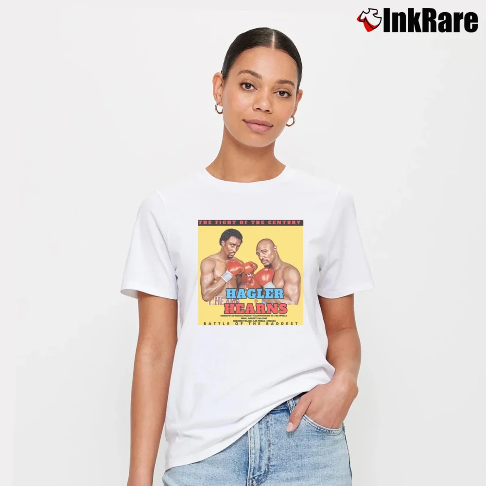 Women’s fight of the century hagler vs hearns boxing legends Signature T-Shirt in white | Soft, Flattering Fit