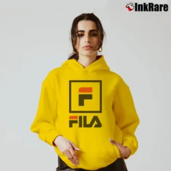Women’s Fila Stacked Logo Cozy Hoodie in yellow | Warm, Structured, Stylish