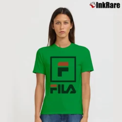 Women’s Fila Stacked Logo Signature T-Shirt in irish green | Soft, Flattering Fit