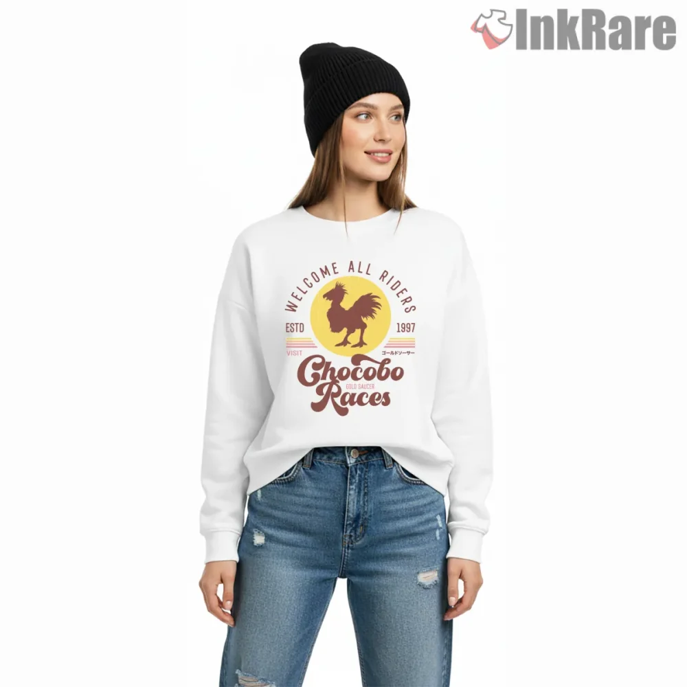 Final Fantasy Chocobo Racing Vintage Gold Saucer Emblem Shirt on graphic shirt for women graphic tee