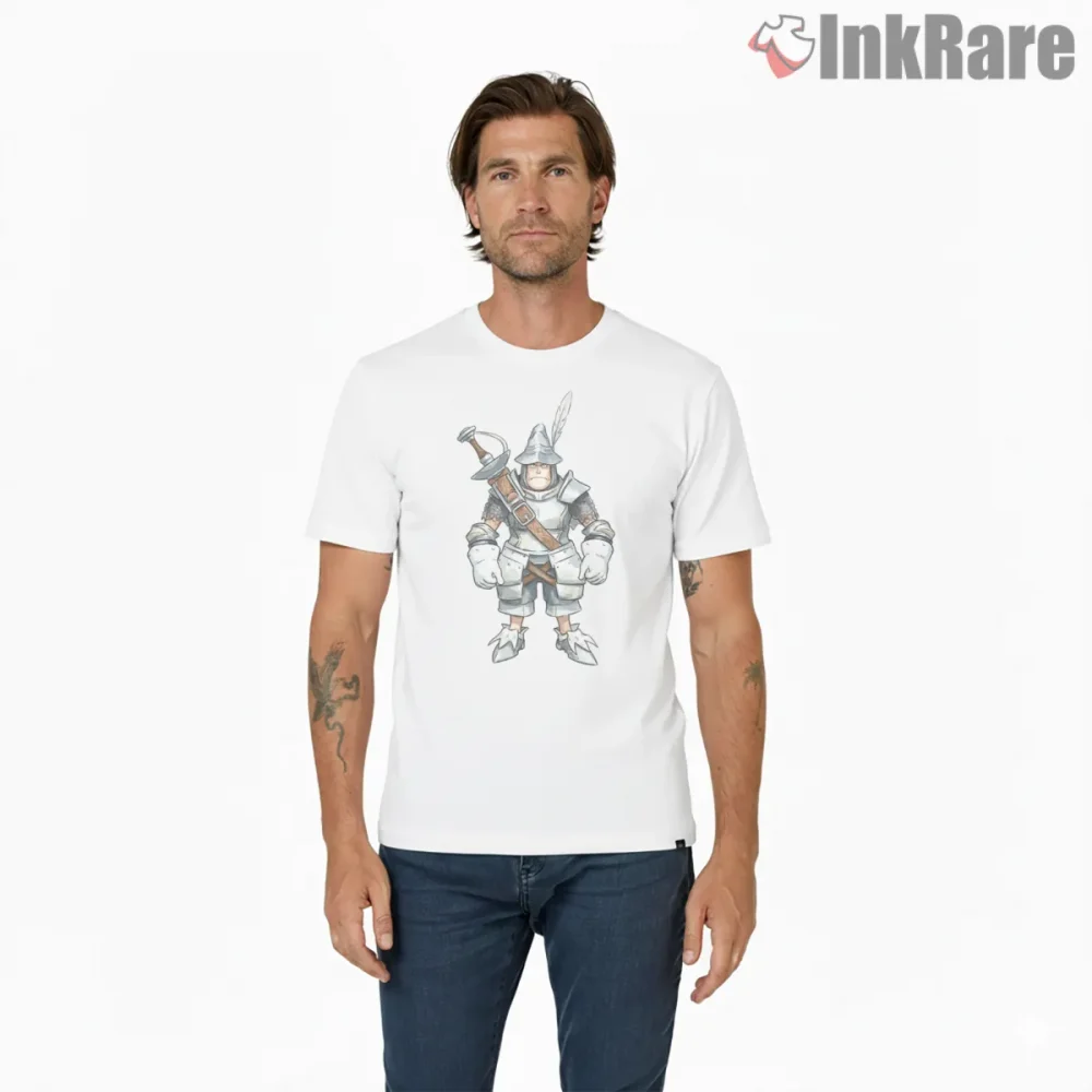 Final Fantasy Ix Adelbert Steiner Knight Full Armor Classic Portrait Shirt on white short sleeve shirt for men graphic tee