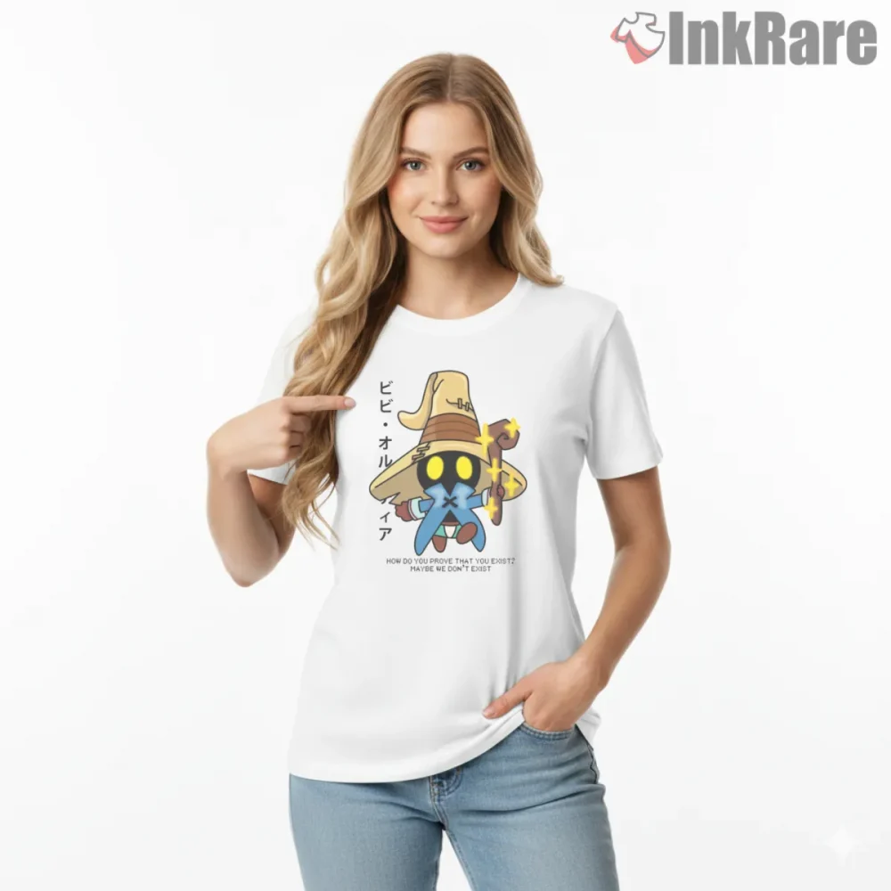 Final Fantasy Ix Vivi Black Mage Cute Classic Portrait Shirt on white short sleeve shirt for women graphic tee