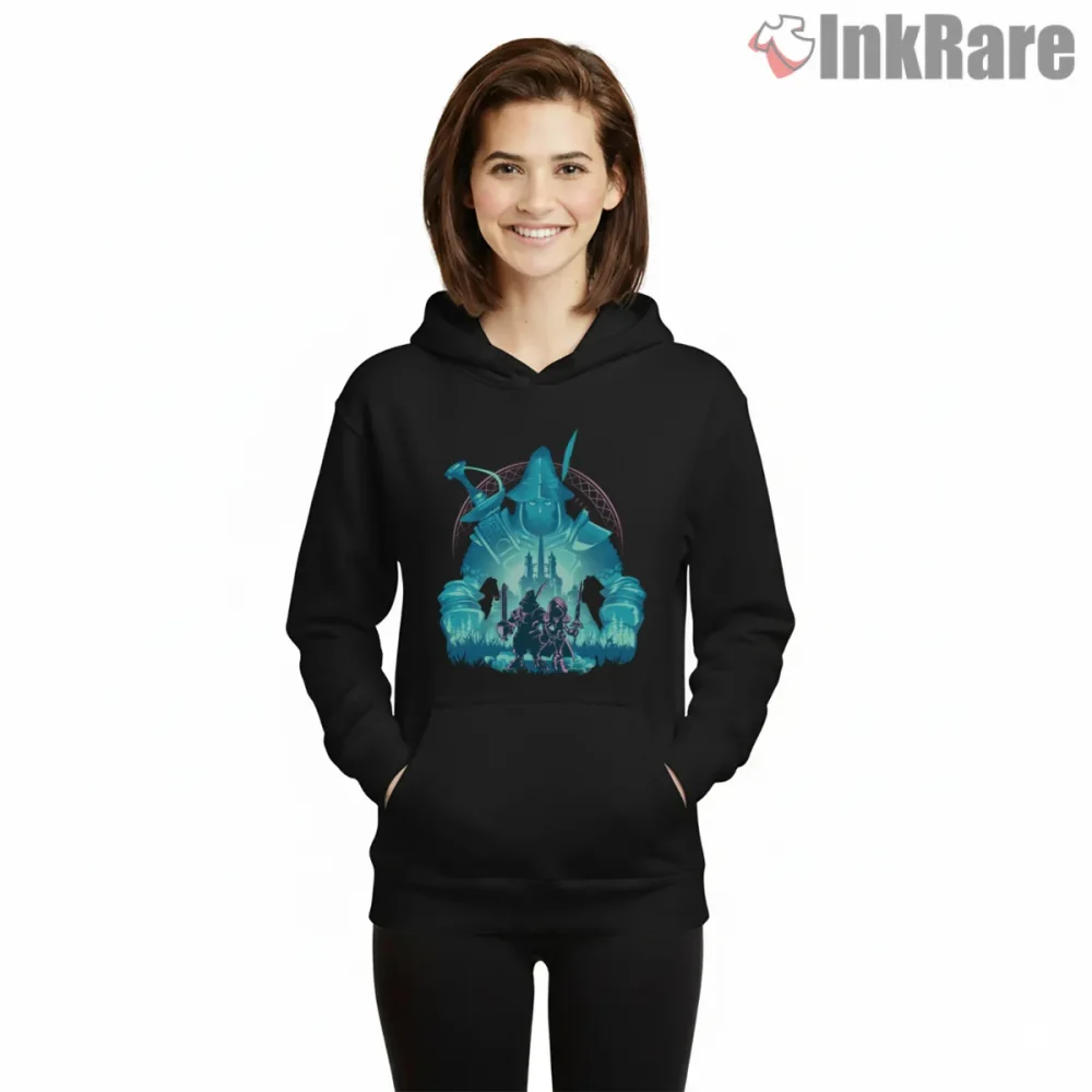 Final Fantasy Ix Vivi Knights Of Pluto Magic Crest Shirt on black hoodie for women graphic tee