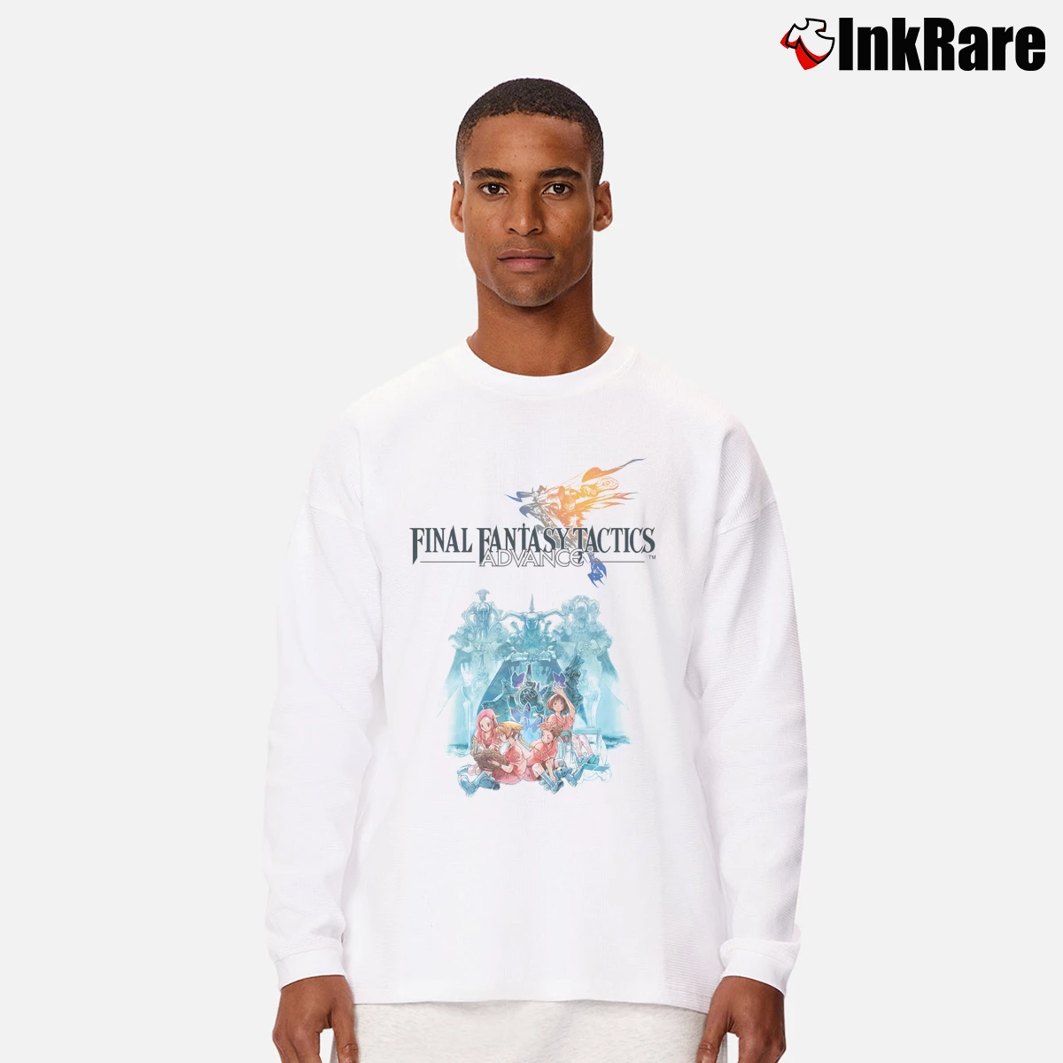 Men’s Final Fantasy Tactics Advance Long-Sleeve Shirt in white | Sleek, Lightweight, Year-Round Wear