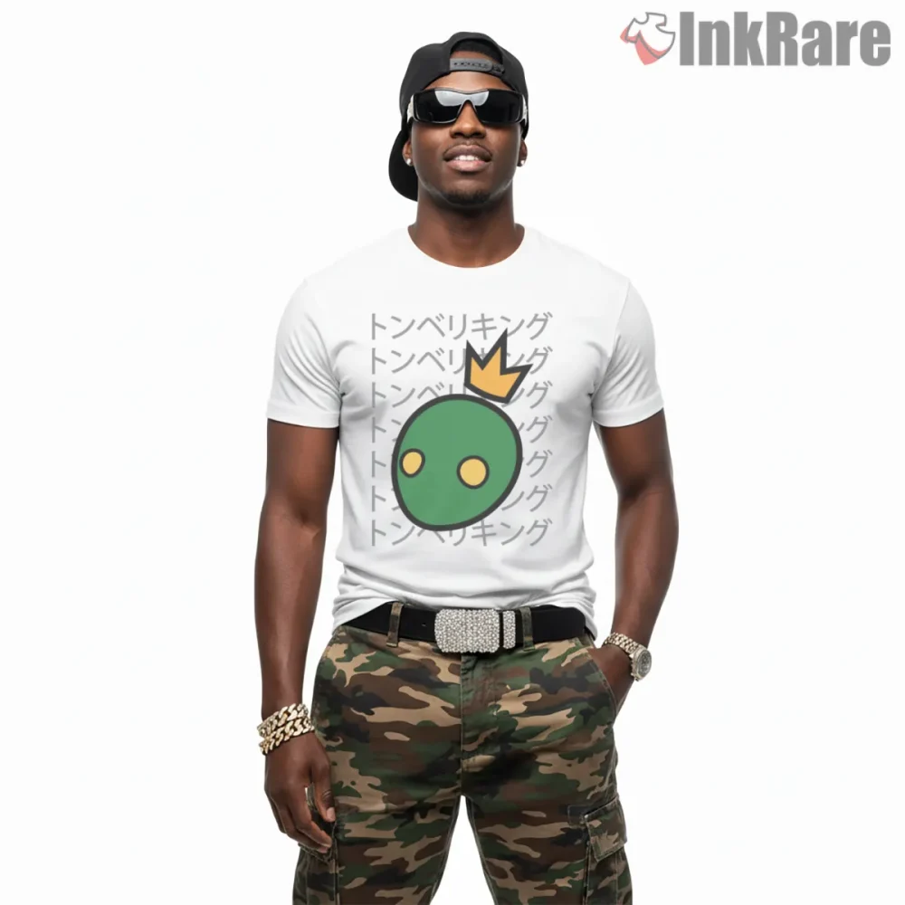Final Fantasy Tonberry King Crown Minimal Cute Shirt on white short sleeve shirt for men graphic tee