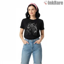 Final Fantasy Vii Nibelheim Black And White Story Scene Shirt on black short sleeve shirt for women graphic tee