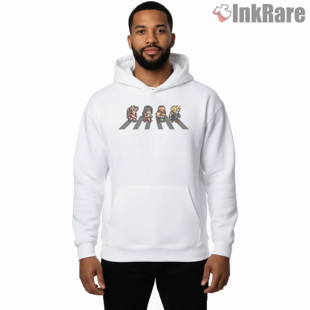 Final Fantasy Vii Pixel Party Crossing Adventure Shirt on white hoodie for men graphic tee