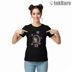 Final Fantasy Vii Tifa Chibi Starry Cute Style Shirt on black short sleeve shirt for women graphic tee