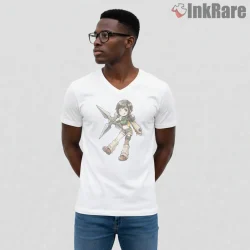 Final Fantasy Vii Yuffie Kisaragi Chibi Ninja Adventure Shirt on white v-neck shirt for men graphic tee