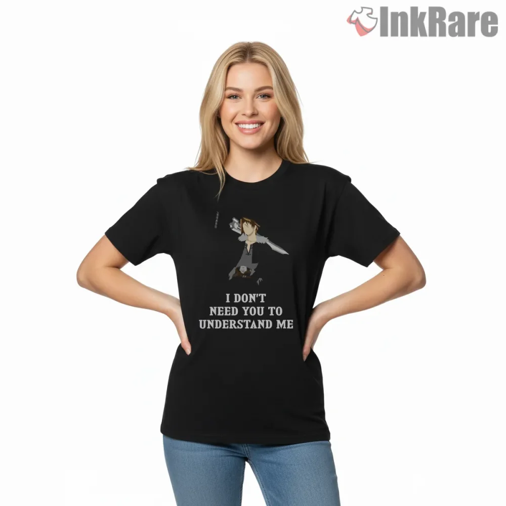 Final Fantasy Viii Squall Leonhart Attitude Quote Minimal Shirt on black short sleeve shirt for women graphic tee