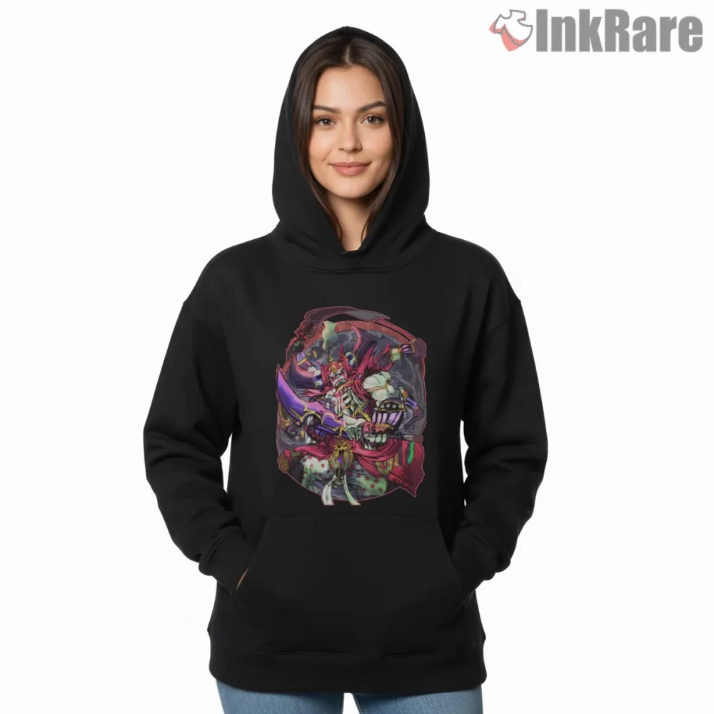 Final Fantasy Void Monster Abstract Cosmic Horror Shirt on black hoodie for women graphic tee