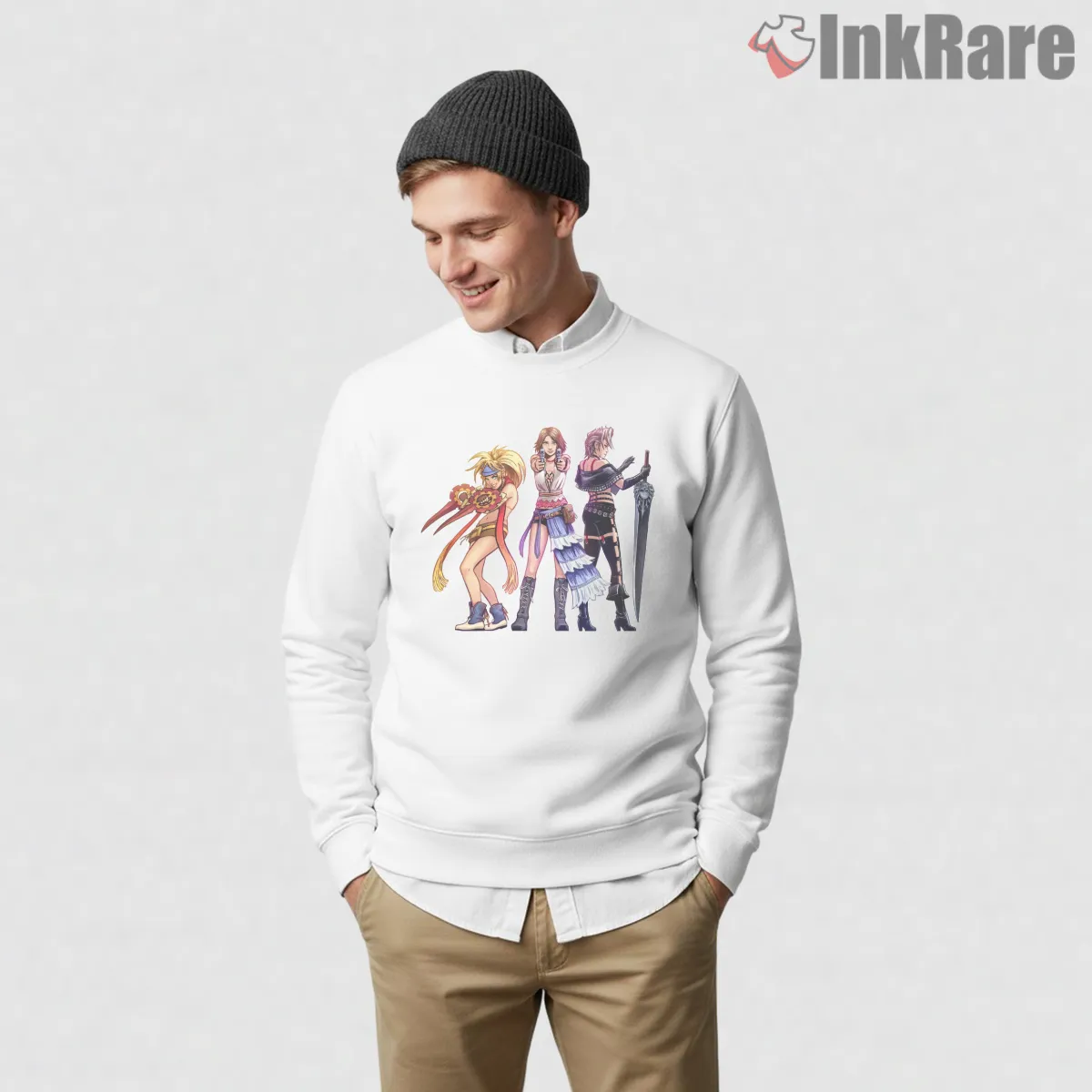 Final Fantasy X 2 Yrp Trio Stylish Group Character Shirt on graphic shirt for men graphic tee