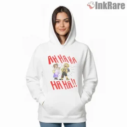 Final Fantasy X Tidus Laugh Meme Comic Style Shirt on white hoodie for women graphic tee