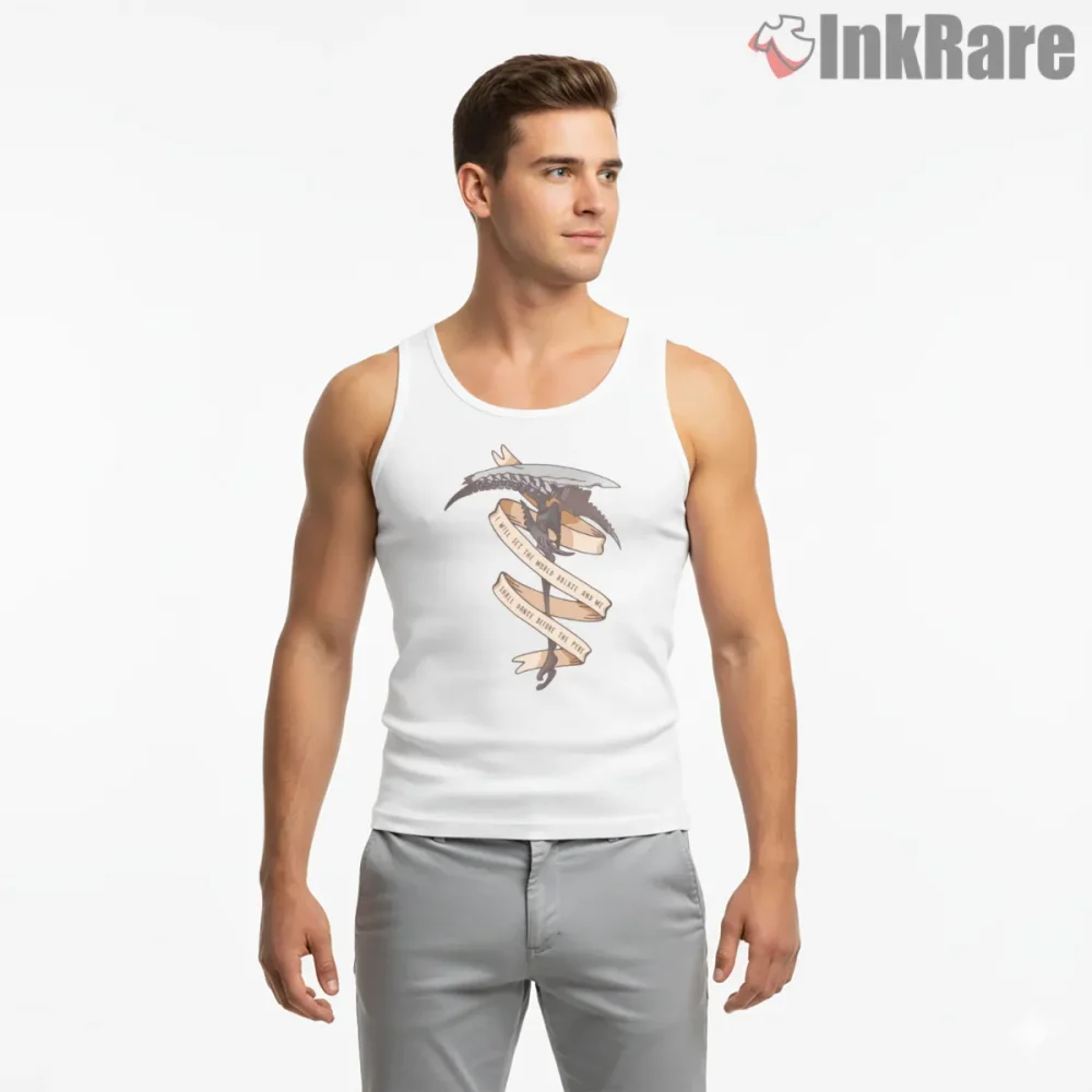 Final Fantasy Xiv Zenos Scythe Weapon Emblem Dark Crest Shirt on white tank top for men graphic tee