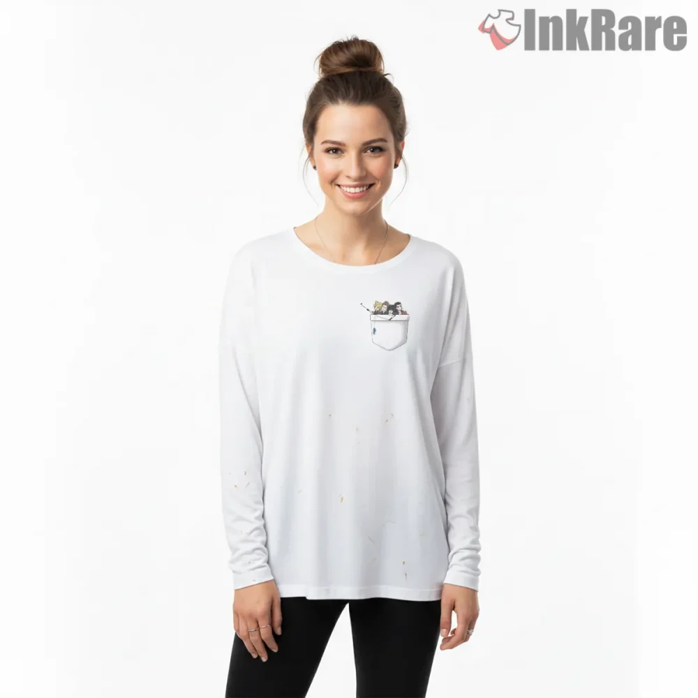 Final Fantasy Xv Chocobros Pocket Chibi Group Cute Shirt on white long sleeve shirt for women graphic tee