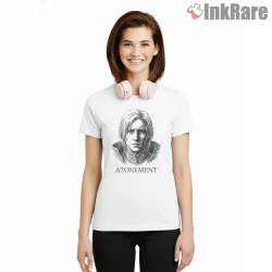 Final Fantasy Xvi Dion Lesage Atonement Dark Portrait Sketch Shirt on white short sleeve shirt for women graphic tee