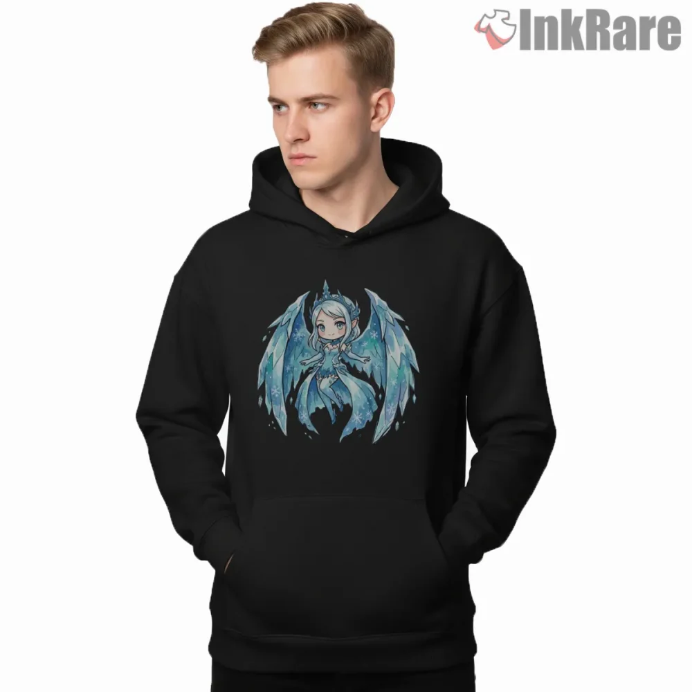 Final Fantasy Xvi Shiva Ice Dragon Chibi Fantasy Shirt on black hoodie for men graphic tee