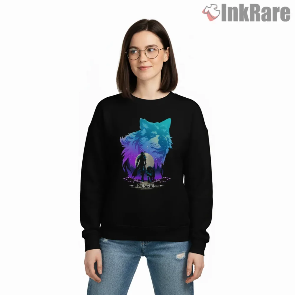 Final Fantasy Xvi Torgal Wolf Companion Neon Galaxy Shirt on graphic shirt for women graphic tee