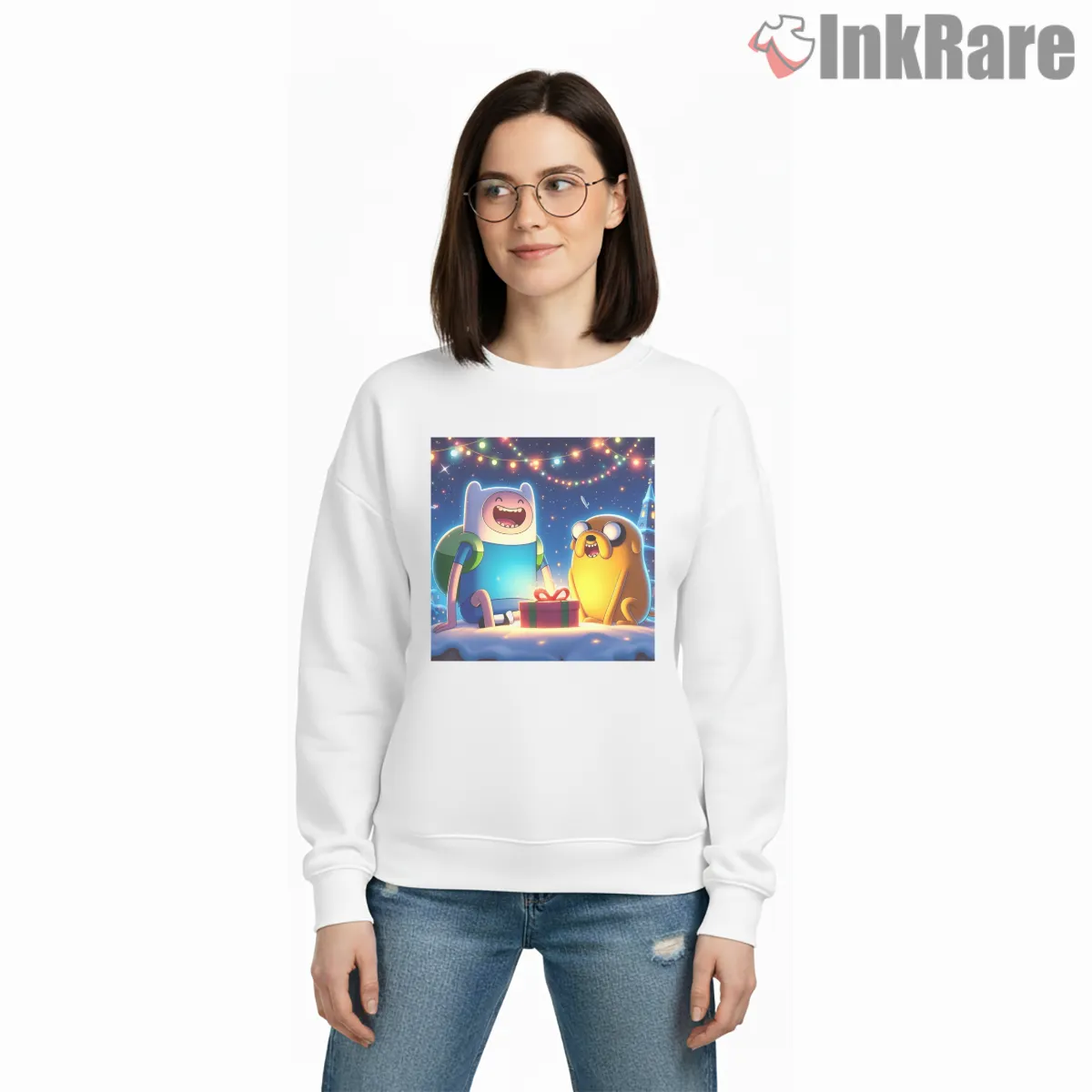Finn And Jake Christmas Night Holiday Cartoon Shirt Finn And Jake Christmas Night Holiday Cartoon Shirt on graphic shirt for women graphic tee