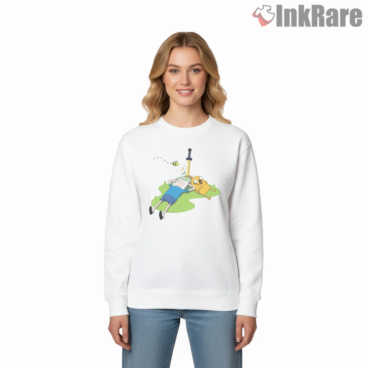 Finn And Jake Relaxing On Grass Calm Cartoon Shirt Finn And Jake Relaxing On Grass Calm Cartoon Shirt on graphic shirt for women graphic tee