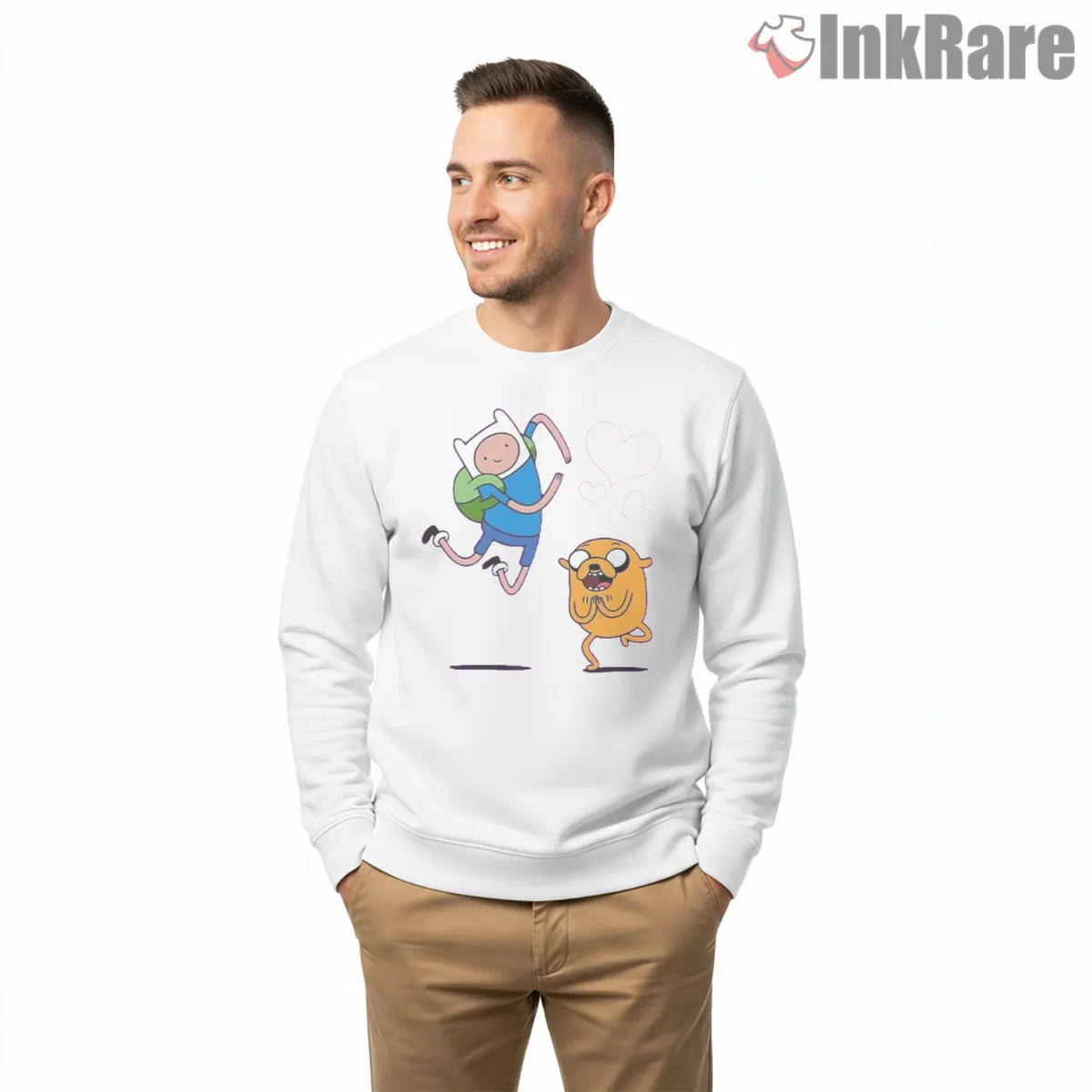 Finn And Jake Running Hearts Cute Cartoon Shirt Finn And Jake Running Hearts Cute Cartoon Shirt on graphic shirt for men graphic tee