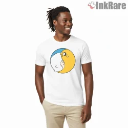 Finn And Jake Yin Yang Balance Cartoon Shirt on white short sleeve shirt for men graphic tee