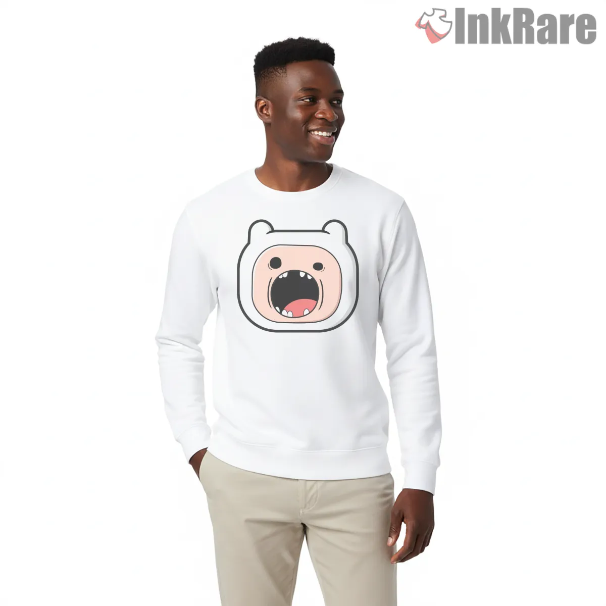Finn Angry Expression Close Up Cartoon Shirt Finn Angry Expression Close Up Cartoon Shirt on graphic shirt for men graphic tee