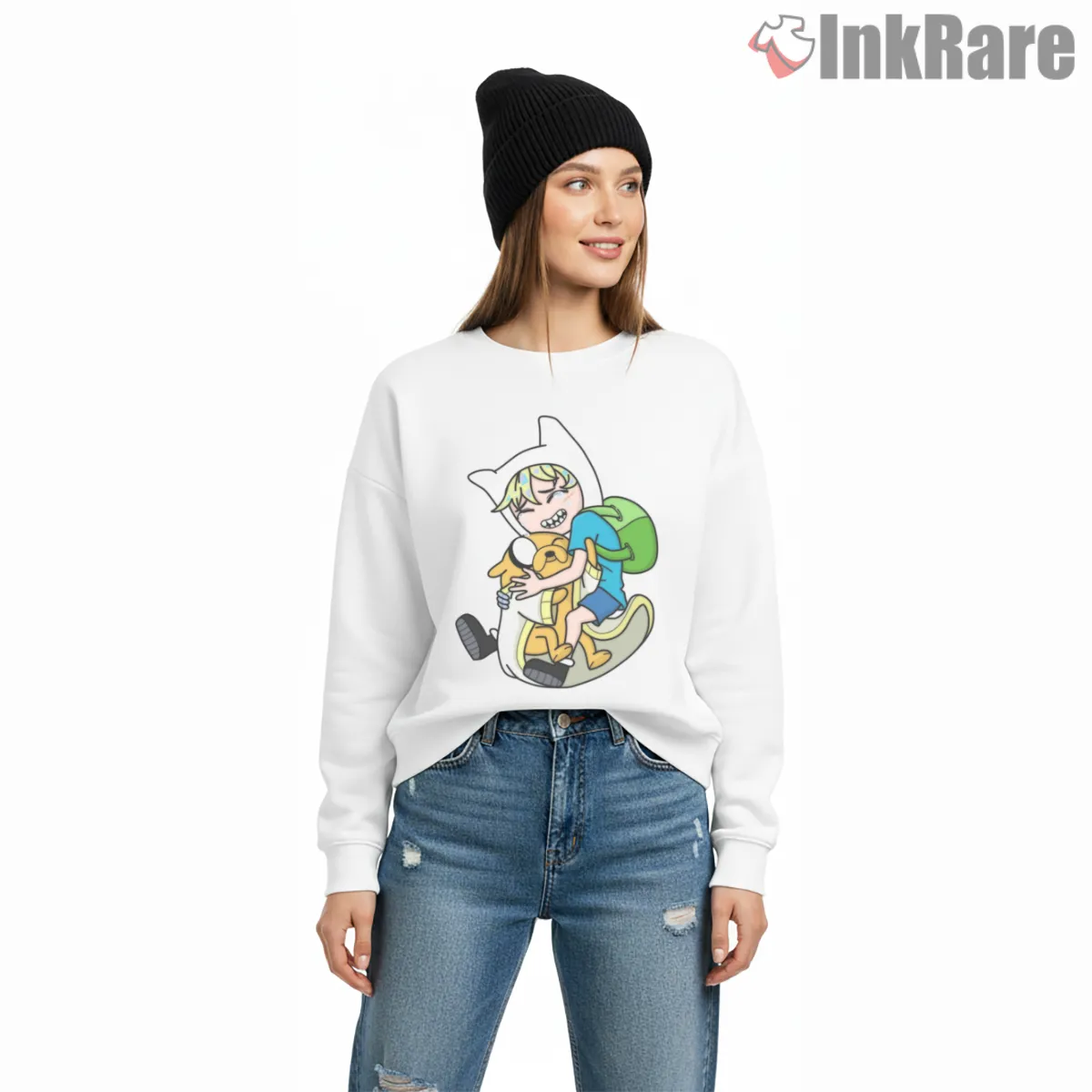 Finn Hugging Jake Friendship Cute Cartoon Shirt Finn Hugging Jake Friendship Cute Cartoon Shirt on graphic shirt for women graphic tee