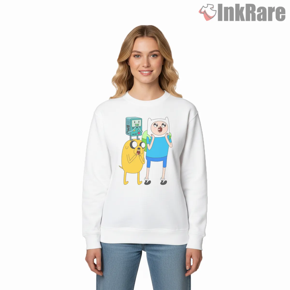 Finn Jake Bmo Trio Surprise Expression Cartoon Shirt Finn Jake Bmo Trio Surprise Expression Cartoon Shirt on graphic shirt for women graphic tee