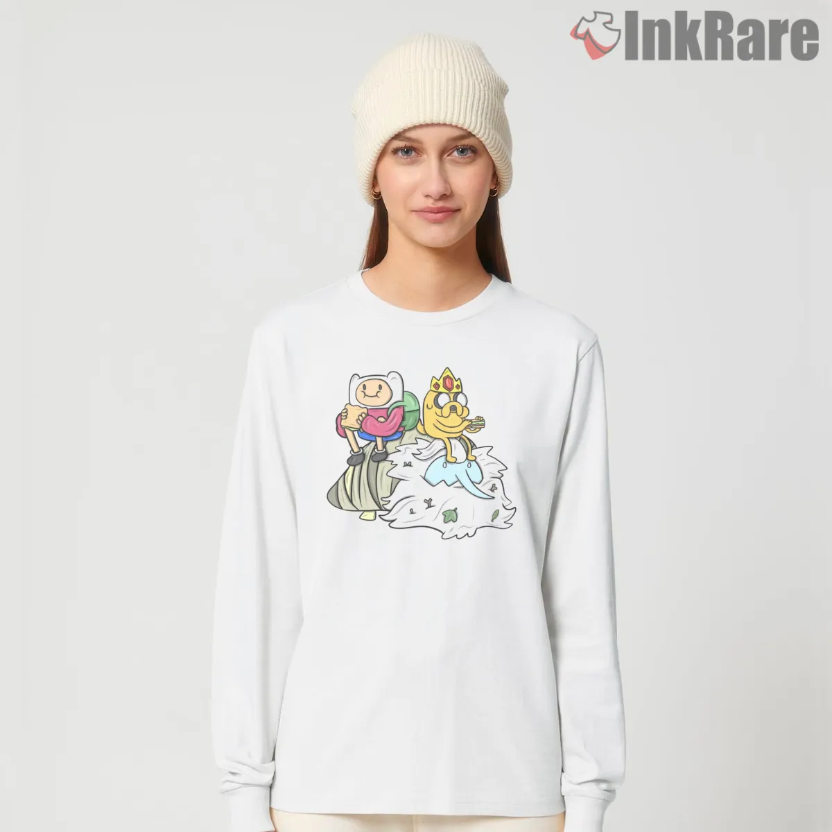 Finn Jake Ice King Sammies Funny Scene Cartoon Long Sleeve White Finn Jake Ice King Sammies Funny Scene Cartoon Shirt on white long sleeve shirt for women graphic tee