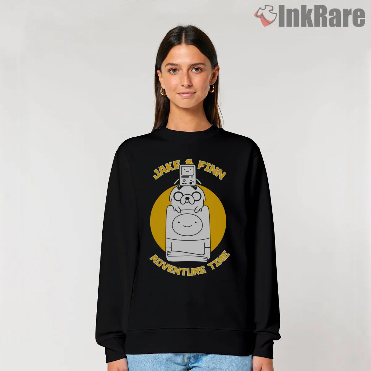 Finn Jake Stack Minimal Logo Style Cartoon Shirt Finn Jake Stack Minimal Logo Style Cartoon Shirt on graphic shirt for women graphic tee
