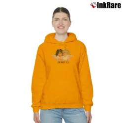 Women’s Fiorucci Angels Retro Graphic Cozy Hoodie in orange | Warm, Structured, Stylish
