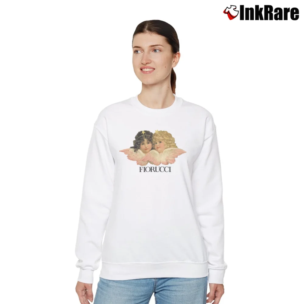 Women’s Fiorucci Angels Retro Graphic Relaxed Sweatshirt in white | Soft, Laid-Back Vibe
