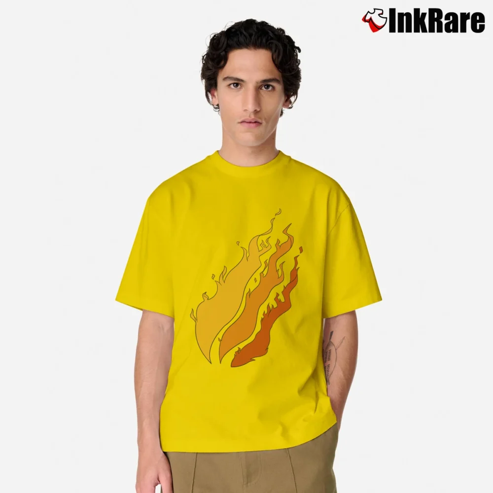 Men’s Fire Nation Playz Gamer Flame Classic T-Shirt in yellow | Soft, Breathable Everyday Wear