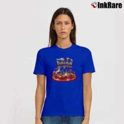 Women’s Fire Type Pokemon Graphic Signature T-Shirt in royal blue | Soft, Flattering Fit
