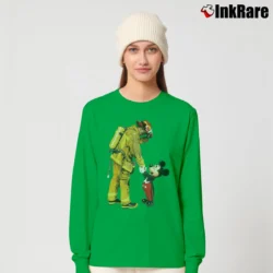 Women’s Firefighter Mickey Mouse Custom Long-Sleeve Top in irish green | Sleek, Versatile, All-Season