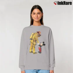 Women’s Firefighter Mickey Mouse Custom Relaxed Sweatshirt in sport grey | Soft, Laid-Back Vibe