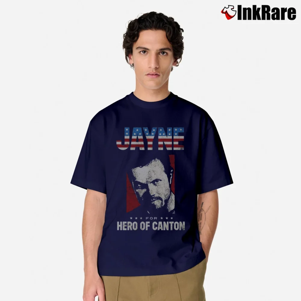 Men’s Firefly Jayne Hero Of Canton Classic T-Shirt in navy | Soft, Breathable Everyday Wear