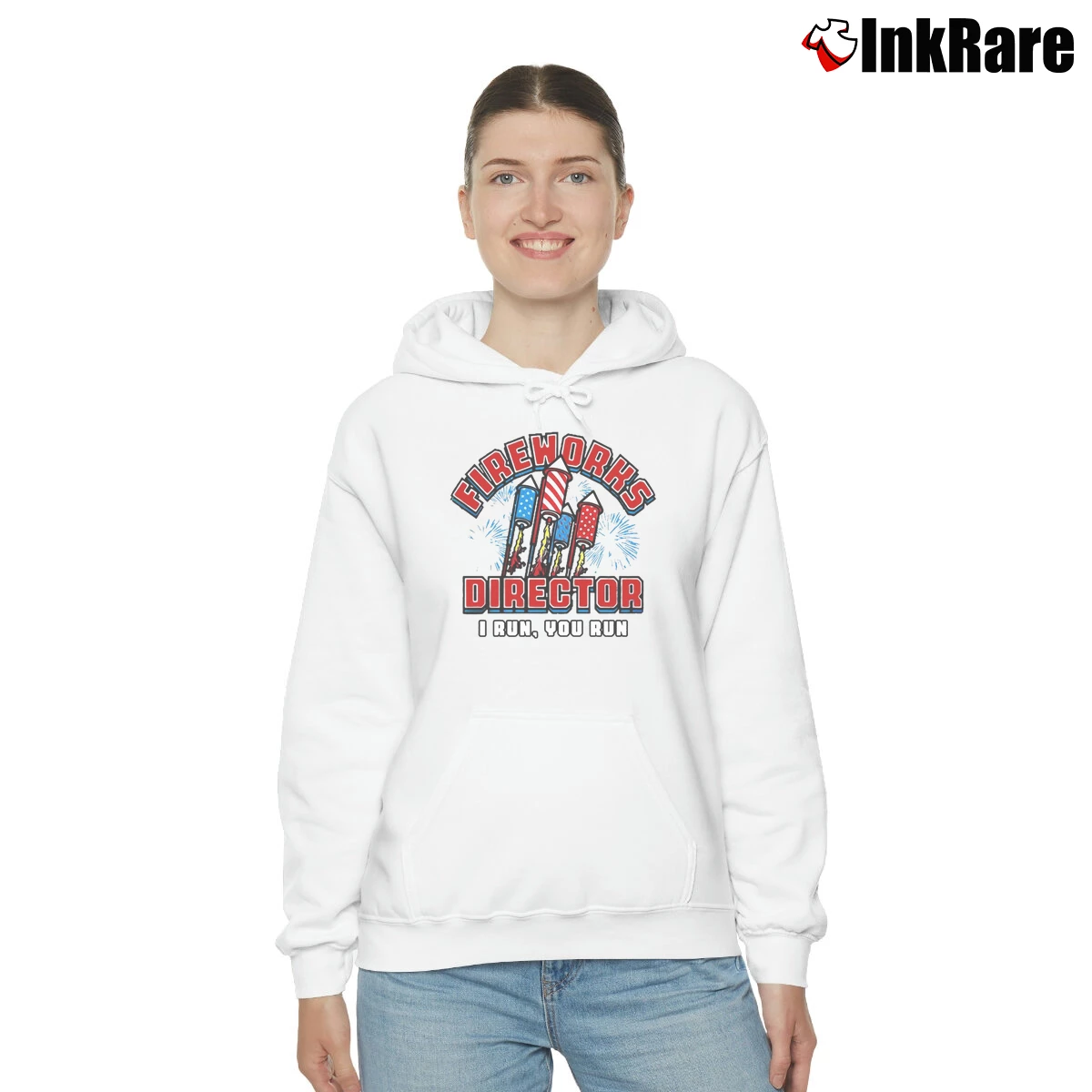 fireworks director i run you run Women’s Cozy Hoodie in white – Urban Chic Women’s fireworks director i run you run Cozy Hoodie in white | Warm, Structured, Stylish