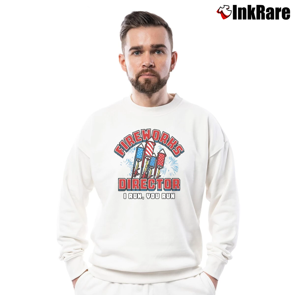 fireworks director i run you run Men’s Crewneck Sweatshirt in white – Soft & Durable Men’s fireworks director i run you run Crewneck Sweatshirt in white | Cozy Fabric, Clean Style