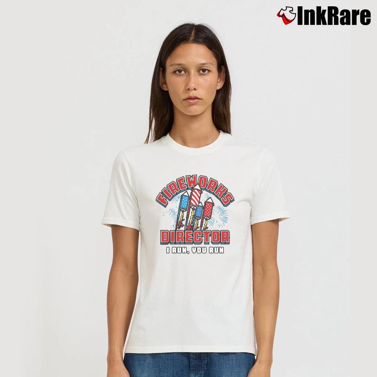 fireworks director i run you run Women’s Tee in white – Effortless Style Women’s fireworks director i run you run T-Shirt in white | Soft, Flattering Fit