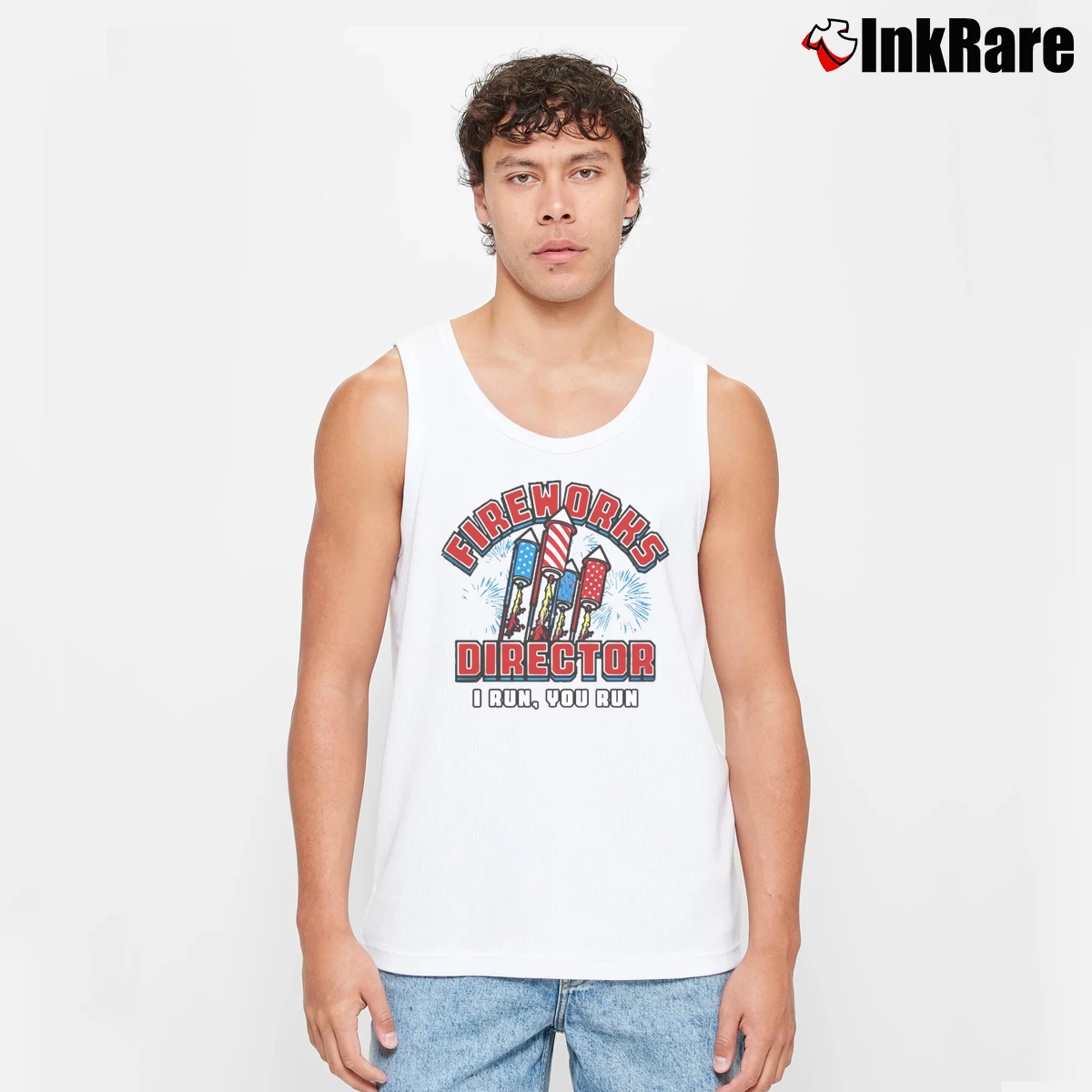 fireworks director i run you run Men’s Performance Tank in white – Lightweight Comfort Men’s fireworks director i run you run Tank Top in white | Breathable, Active-Friendly Design