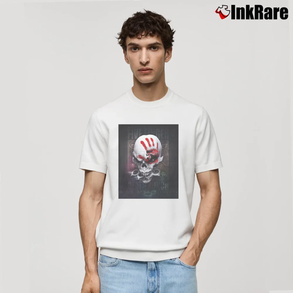 Men’s Five Finger Death Punch Classic T-Shirt in white | Soft, Breathable Everyday Wear