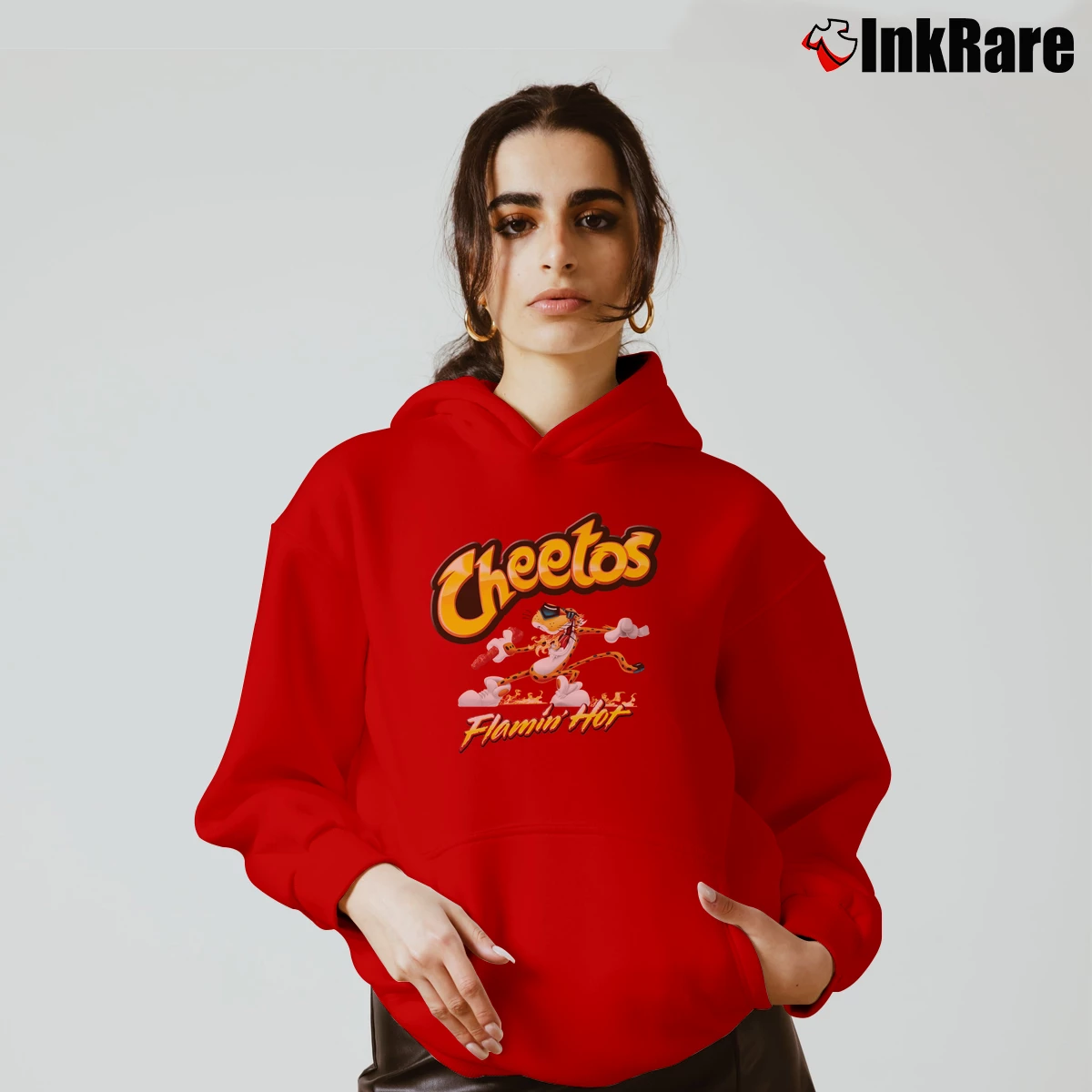 Flamin Hot Cheetos Women’s Cozy Hoodie in red – Urban Chic Women’s Flamin Hot Cheetos Cozy Hoodie in red | Warm, Structured, Stylish