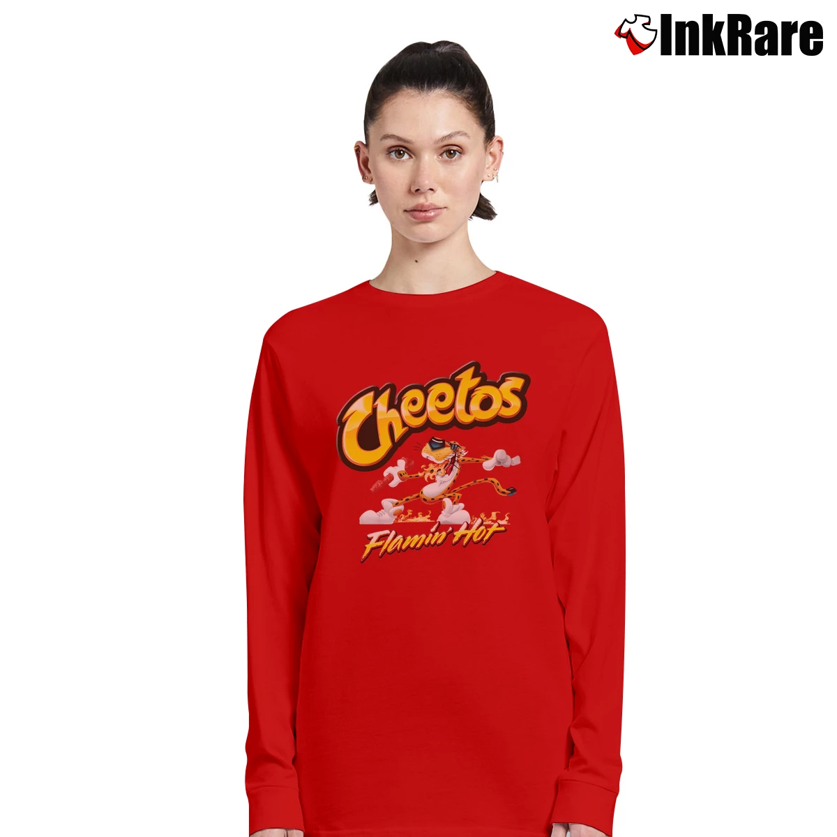 Flamin Hot Cheetos Women’s Long-Sleeve Top in red – Effortless Layer Women’s Flamin Hot Cheetos Long-Sleeve Top in red | Sleek, Versatile, All-Season