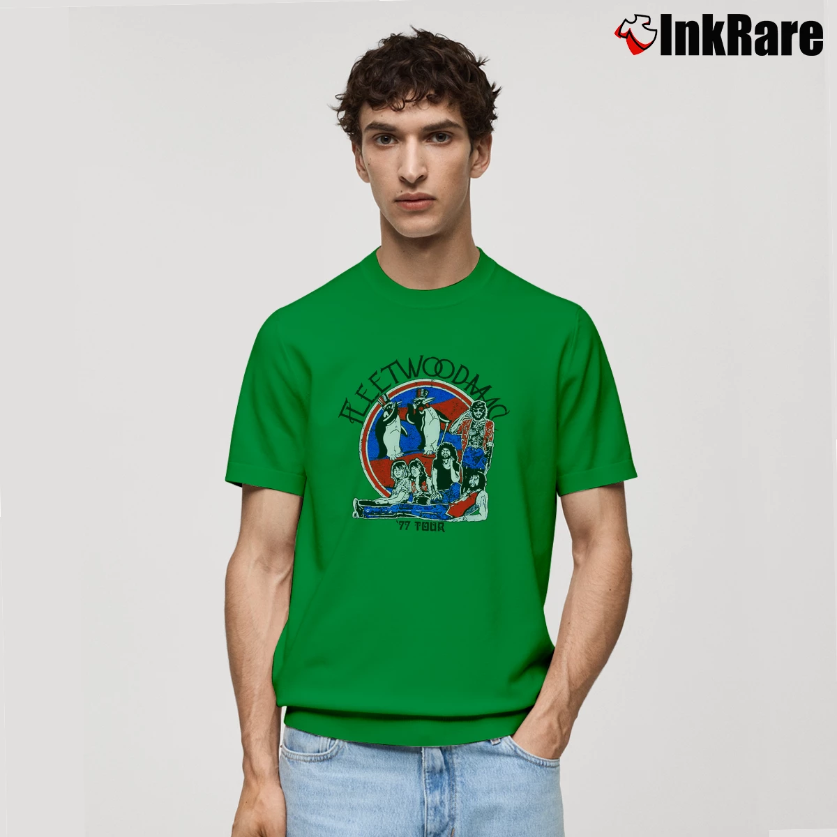 Fleetwood Mac 77 Tour Men’s Classic Tee in irish green – Premium Comfort Men’s Fleetwood Mac 77 Tour Classic T-Shirt in irish green | Soft, Breathable Everyday Wear