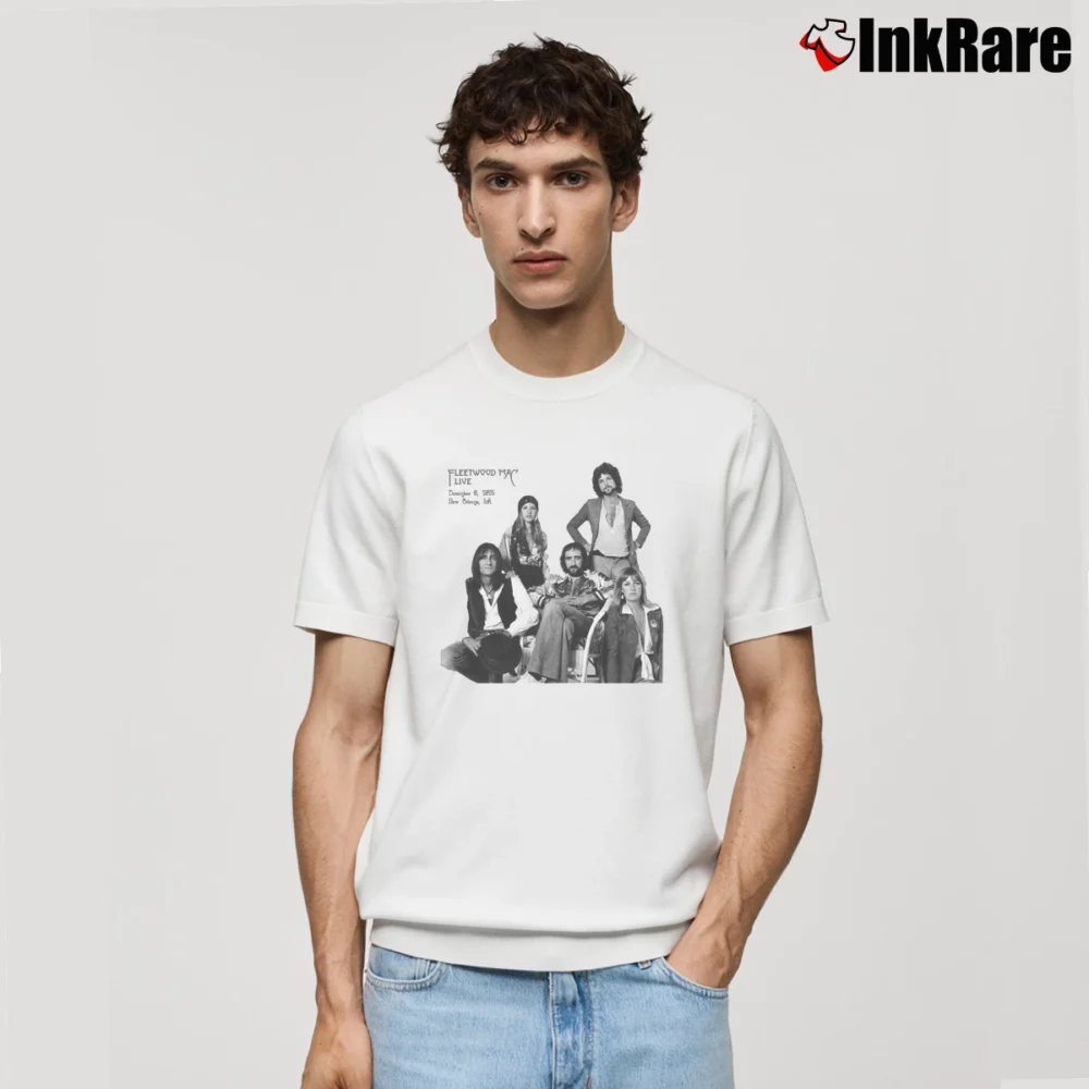 Men’s Fleetwood Mac Poster Classic T-Shirt in white | Soft, Breathable Everyday Wear