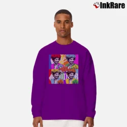 Men’s Flo White Alice TV Pop Art 70s Sitcom Long-Sleeve Shirt in purple | Sleek, Lightweight, Year-Round Wear