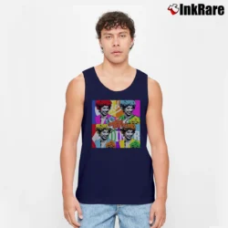 Men’s Flo White Alice TV Pop Art 70s Sitcom Tank Top in navy | Breathable, Active-Friendly Design